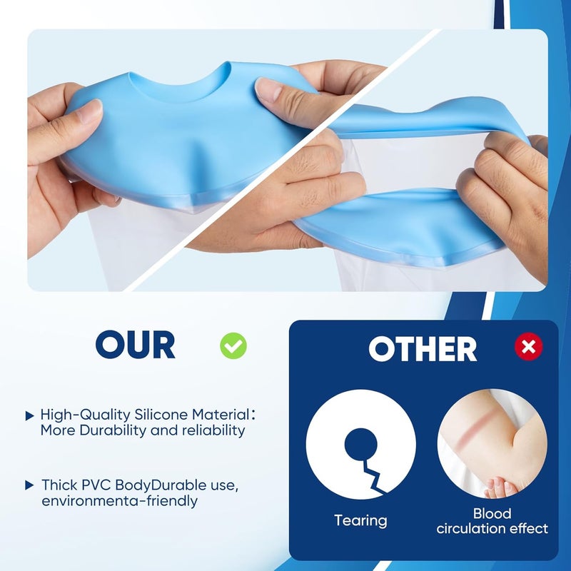 chufa Waterproof Foot Cover for Shower Adult, Ankle Wound Protector Bath Adult Watertight Cast Bag Showering for Surgery Foot, Soft Comfortable Ankle Cast Cover, Reusable Cast Protector - Image 3